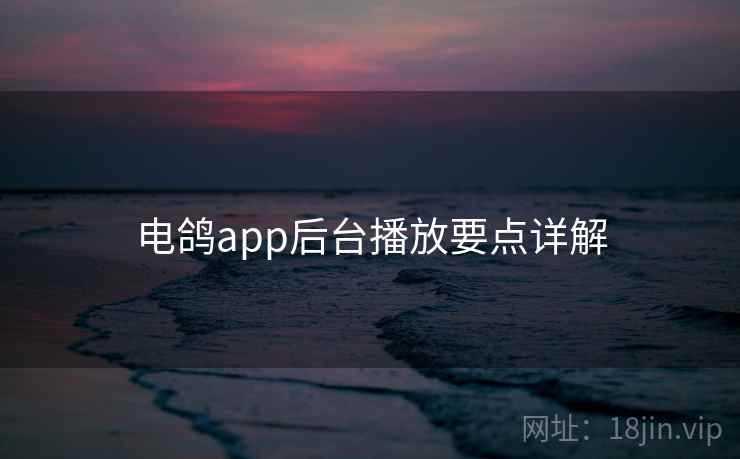 电鸽app后台播放要点详解